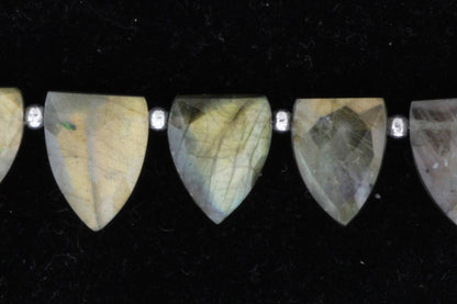 Blue Labradorite 17x13mm Faceted Shields