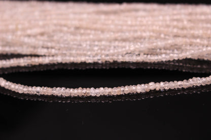 Natural Champagne Zircon 3mm Faceted Rondelles