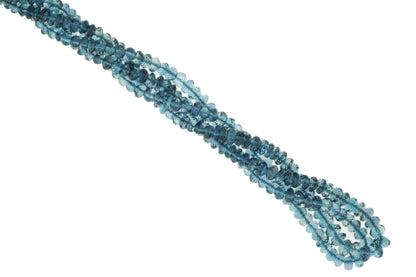 London Blue Topaz 4mm Faceted Rondelles