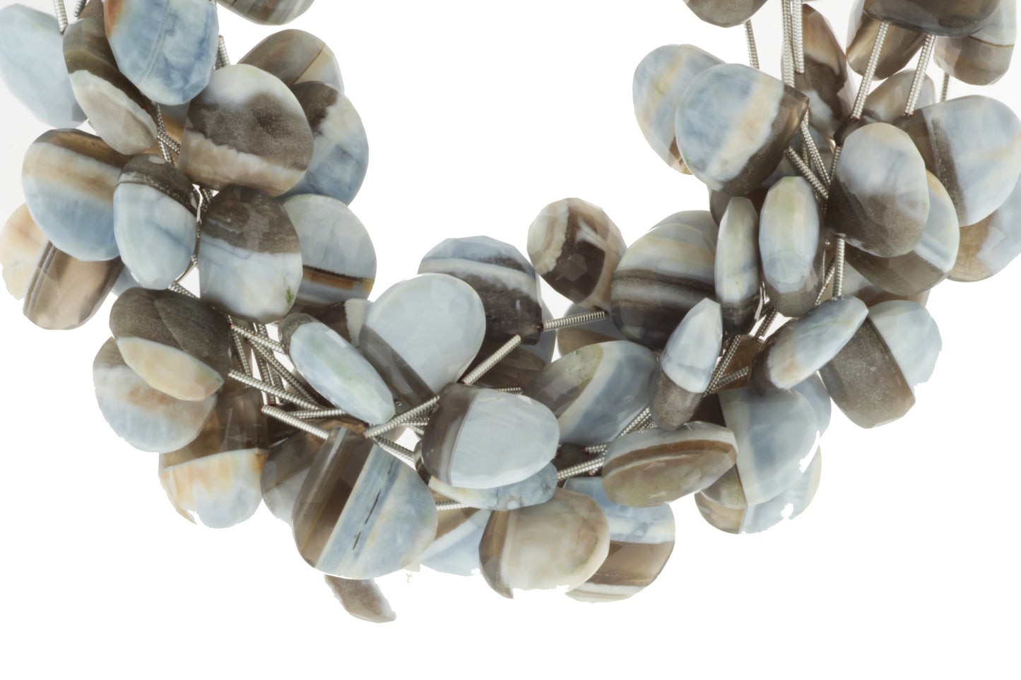 Owyhee Opal 16mm Faceted Heart Shaped Briolettes