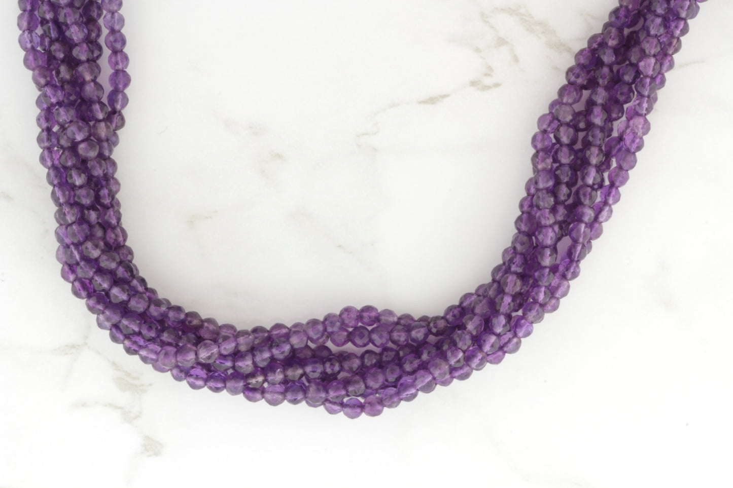 Purple Amethyst 3mm Faceted Rounds