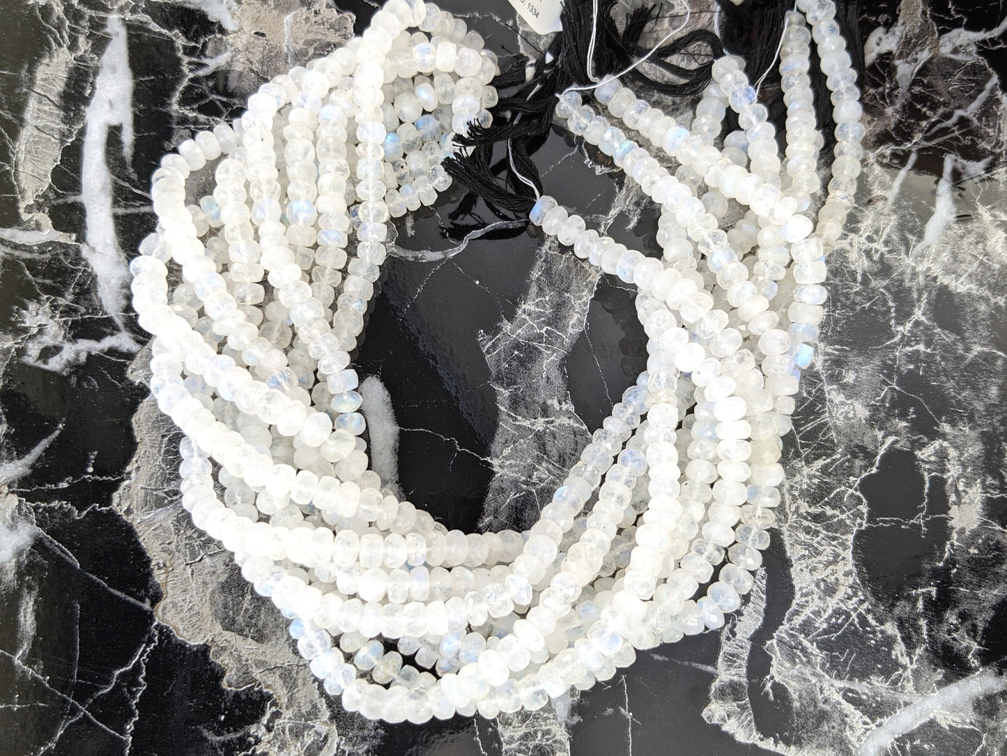 Rainbow Moonstone 6mm Faceted Rondelles