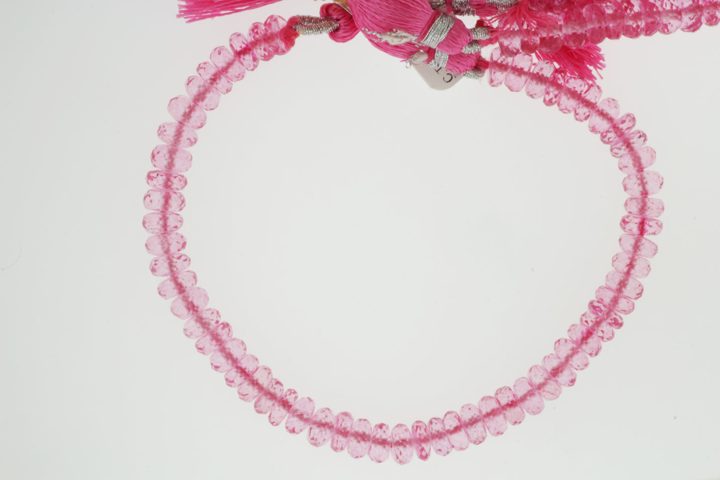 Coated Pink Topaz 7mm Faceted Rondelles