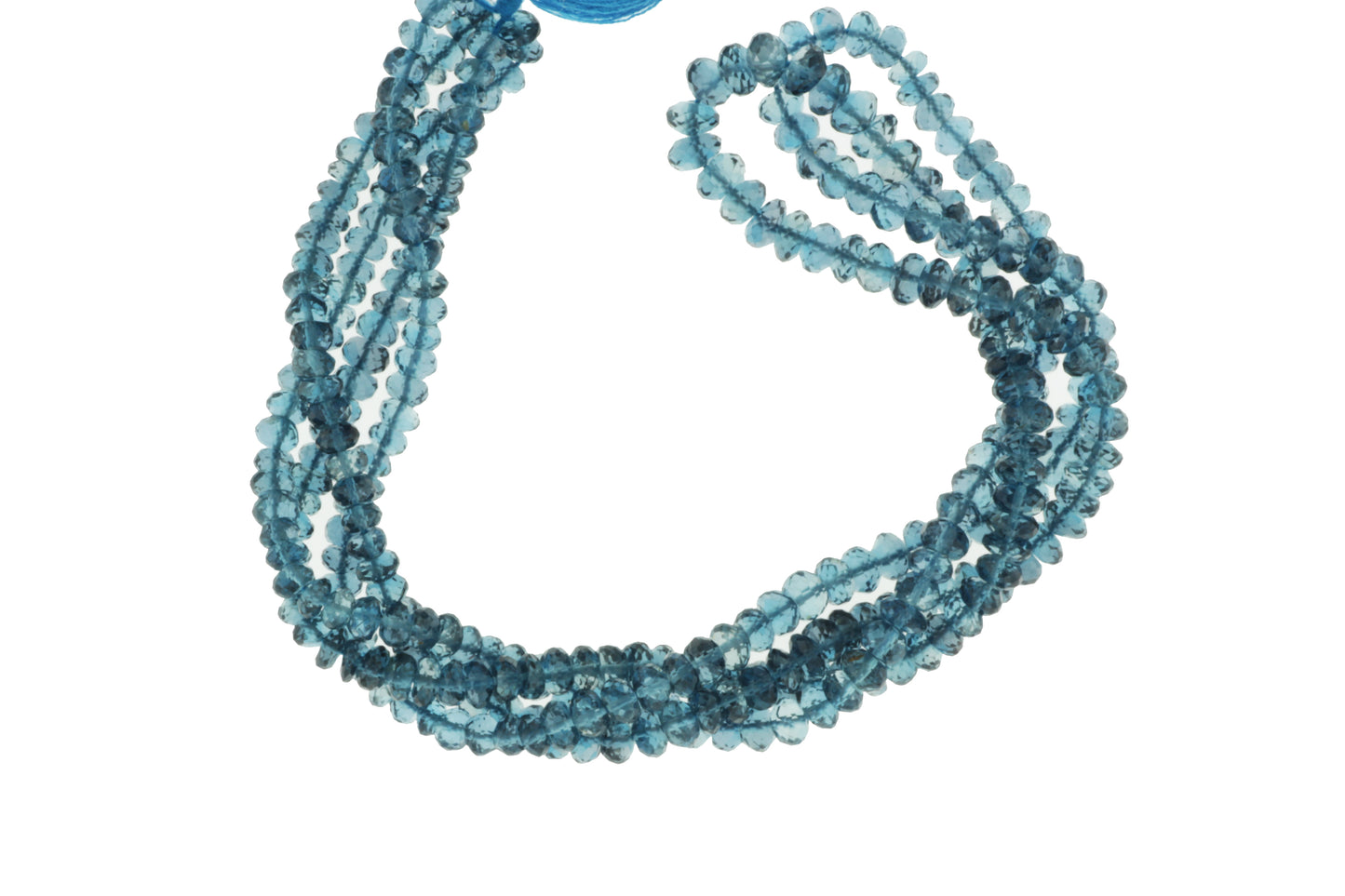 London Blue Topaz 4mm Faceted Rondelles