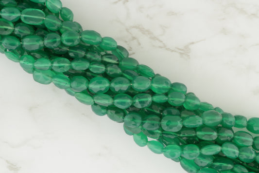 Green Onyx 8x6mm Faceted Ovals