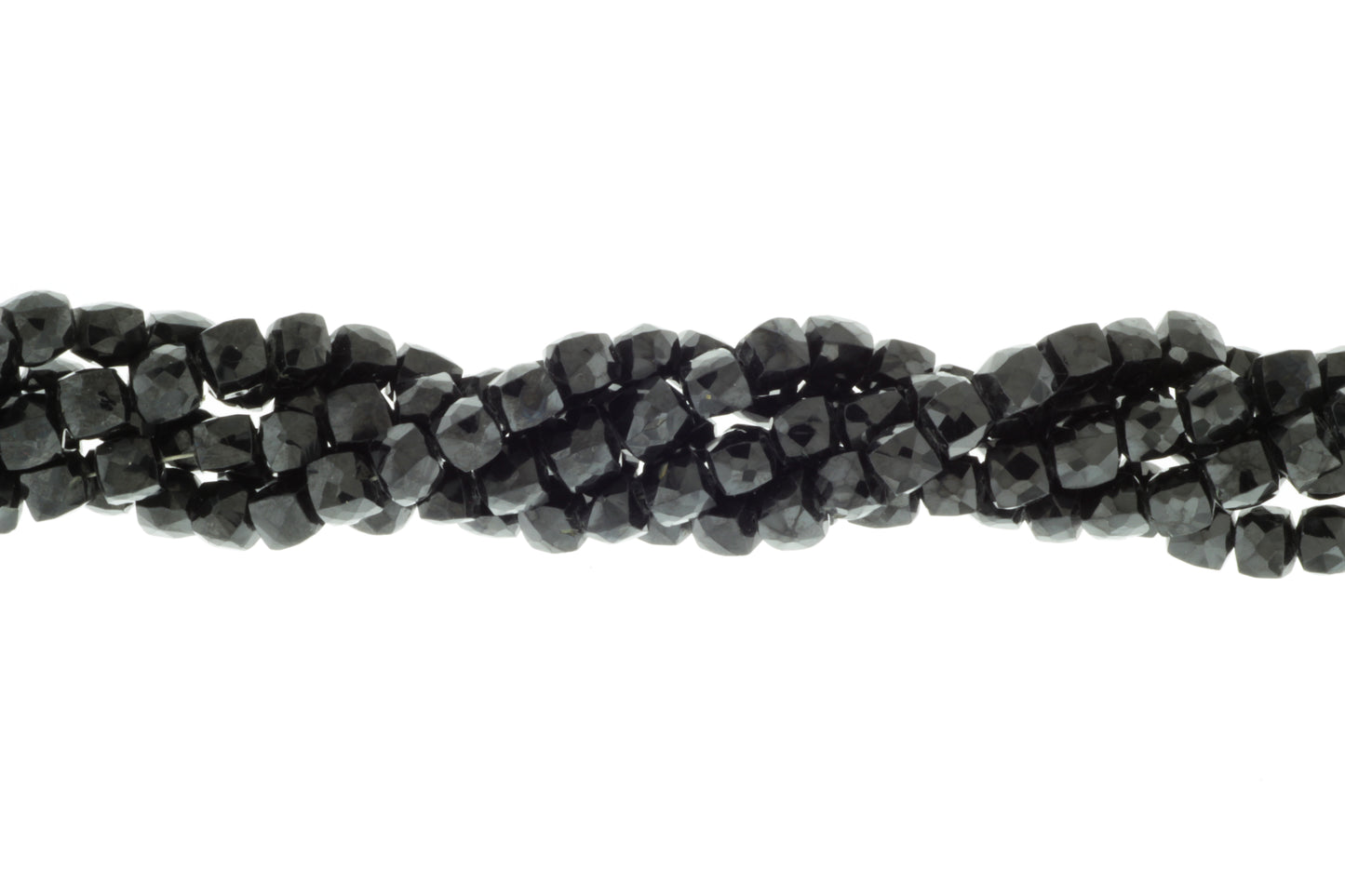 Black Spinel 5mm Faceted Cubes