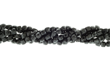 Black Spinel 5mm Faceted Cubes