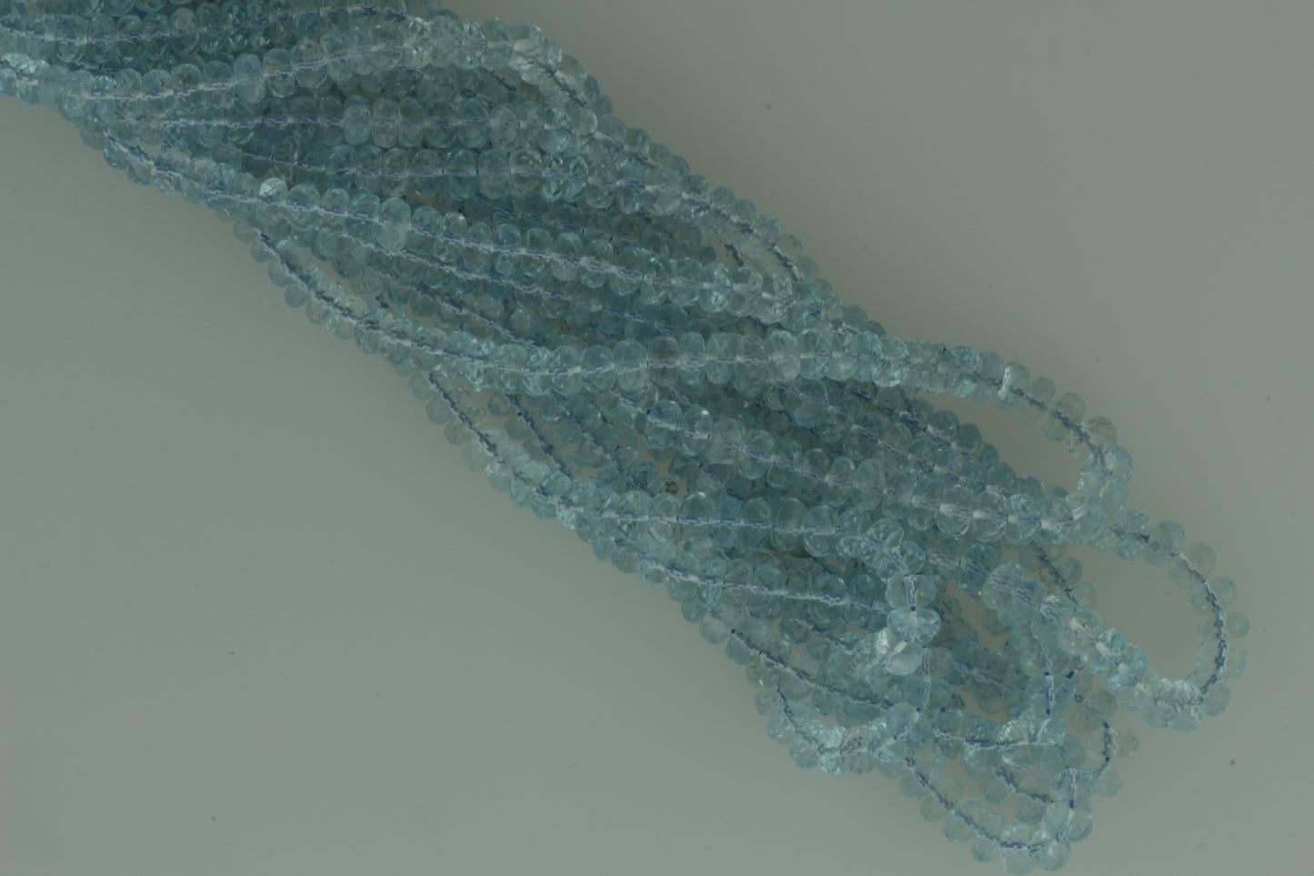 Blue Aquamarine 5mm Faceted Rondelles