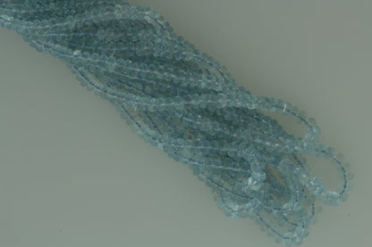 Blue Aquamarine 5mm Faceted Rondelles