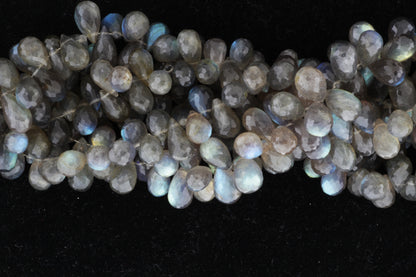 Blue Labradorite 12x7mm Faceted Teardrop Briolettes