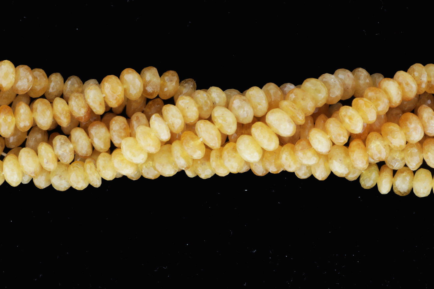 Yellow Heliodor 7mm Faceted Rondelles