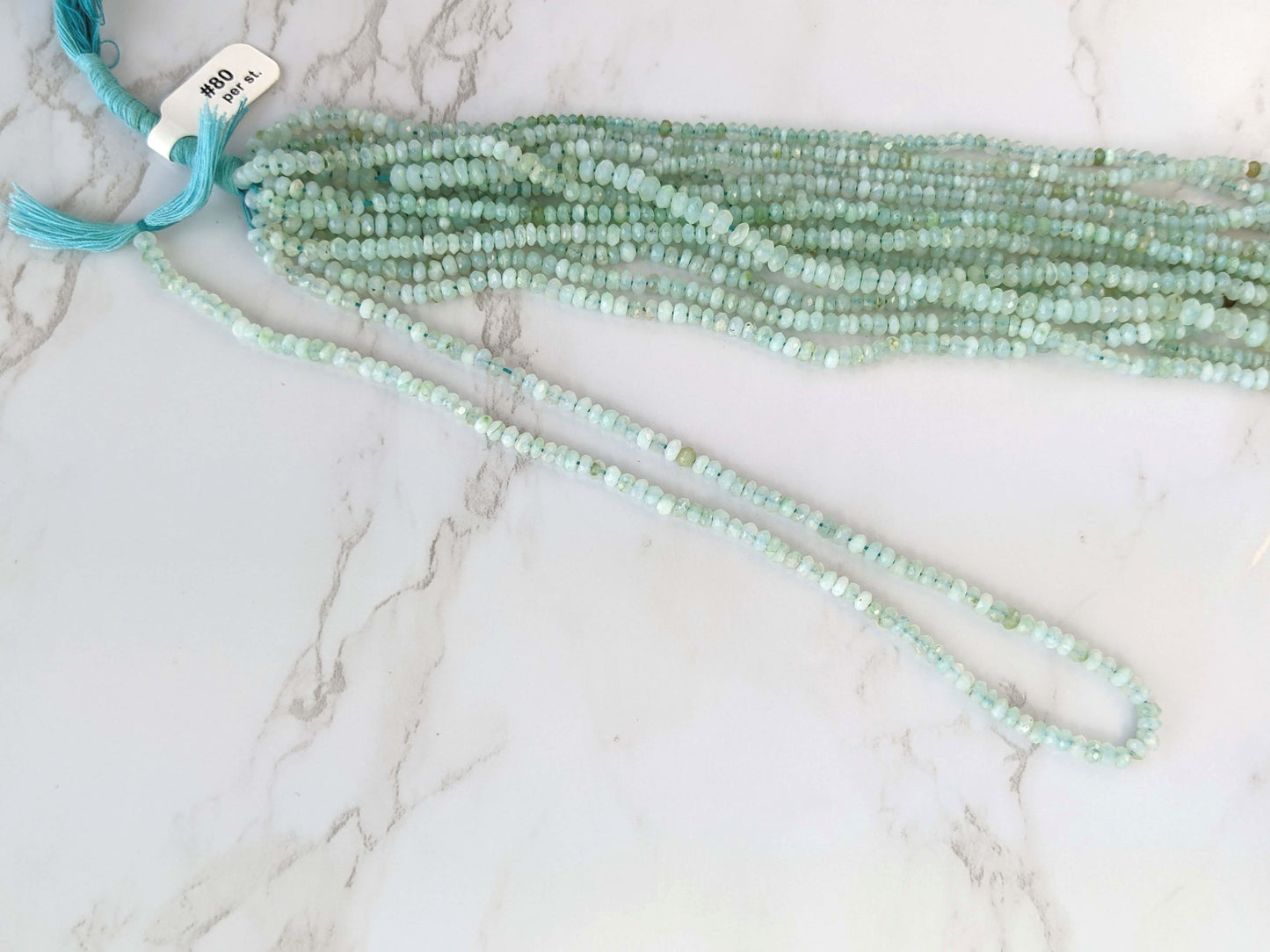 Peruvian Opal 3mm Faceted Rondelles