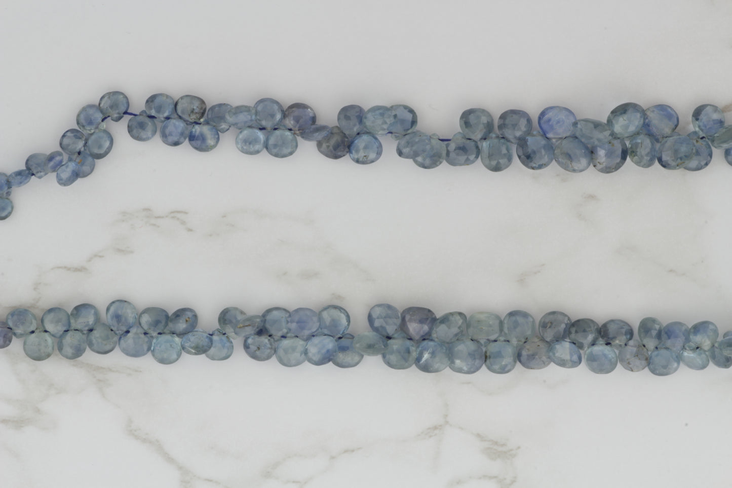 Blue Kyanite 5mm Faceted Heart Shaped Briolettes