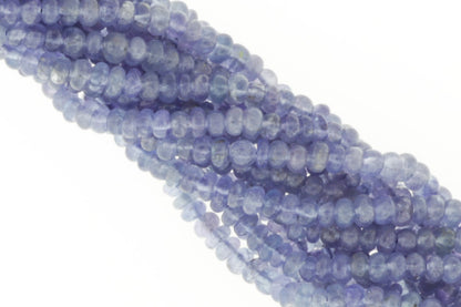 Blue Tanzanite 3mm Smooth Rondelles