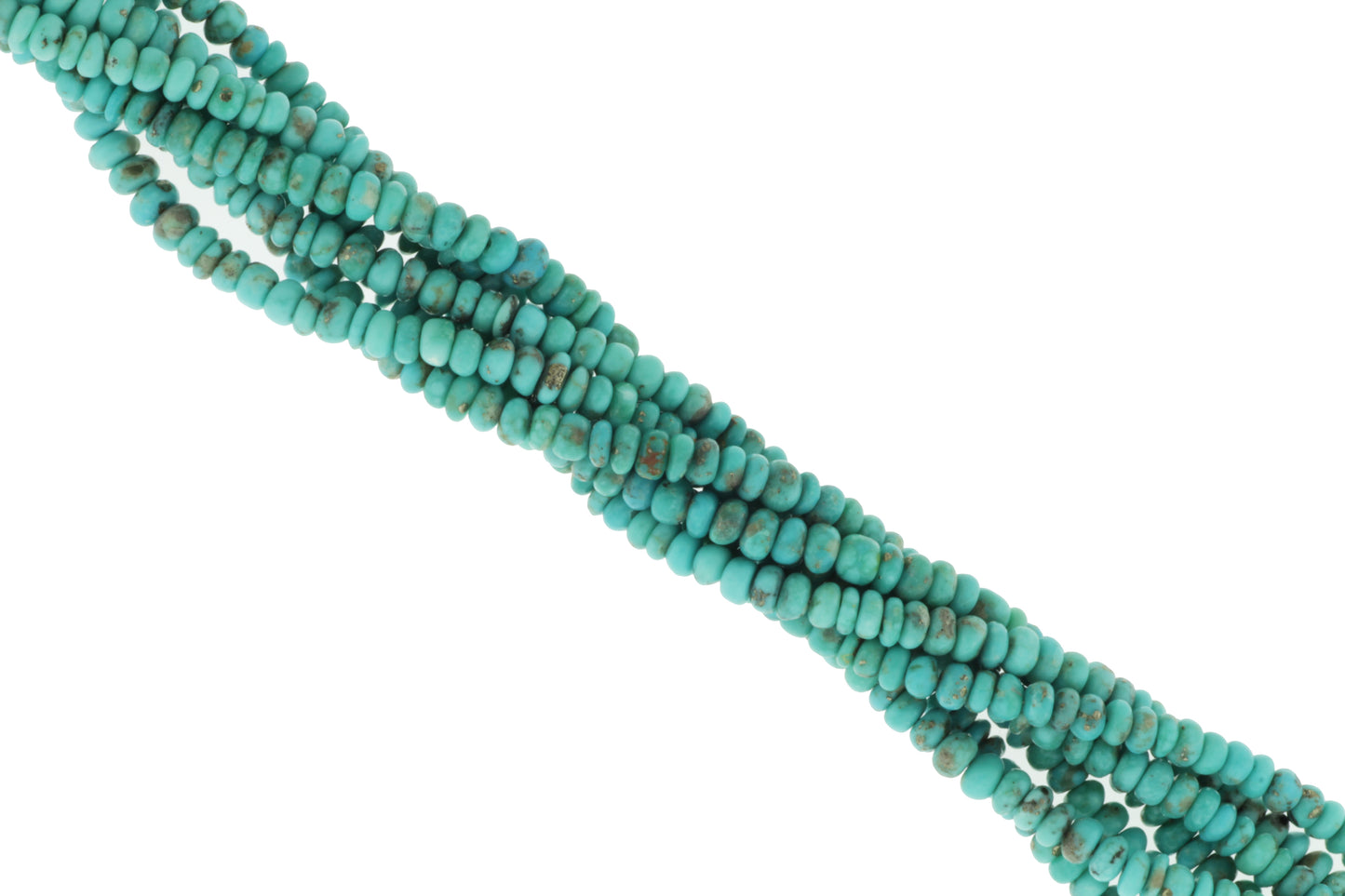 Natural Blue Turquoise 4.5mm Smooth Rondelles