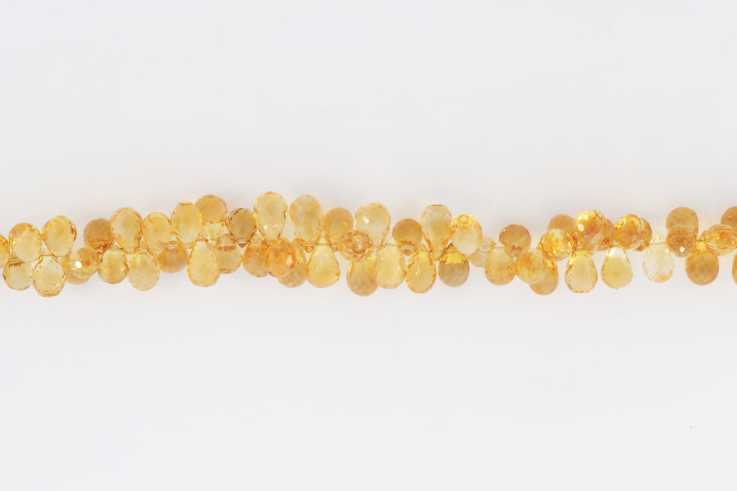 Yellow Citrine 6x4mm Faceted Teardrop Briolettes