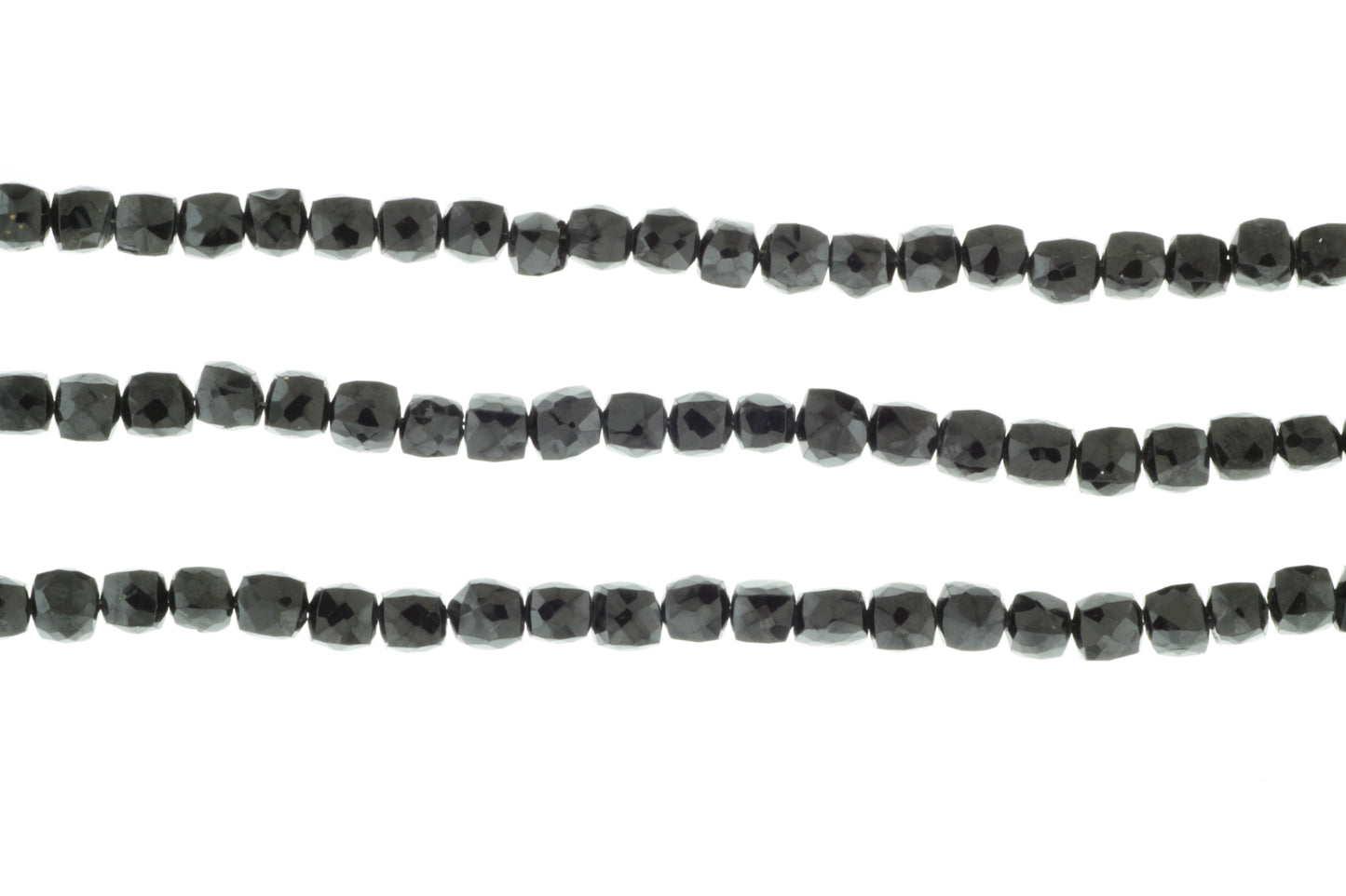 Black Spinel 5mm Faceted Cubes