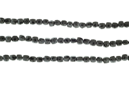 Black Spinel 5mm Faceted Cubes