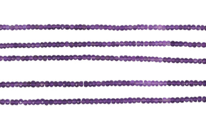 Ombre Amethyst 3.5mm Faceted Rondelles