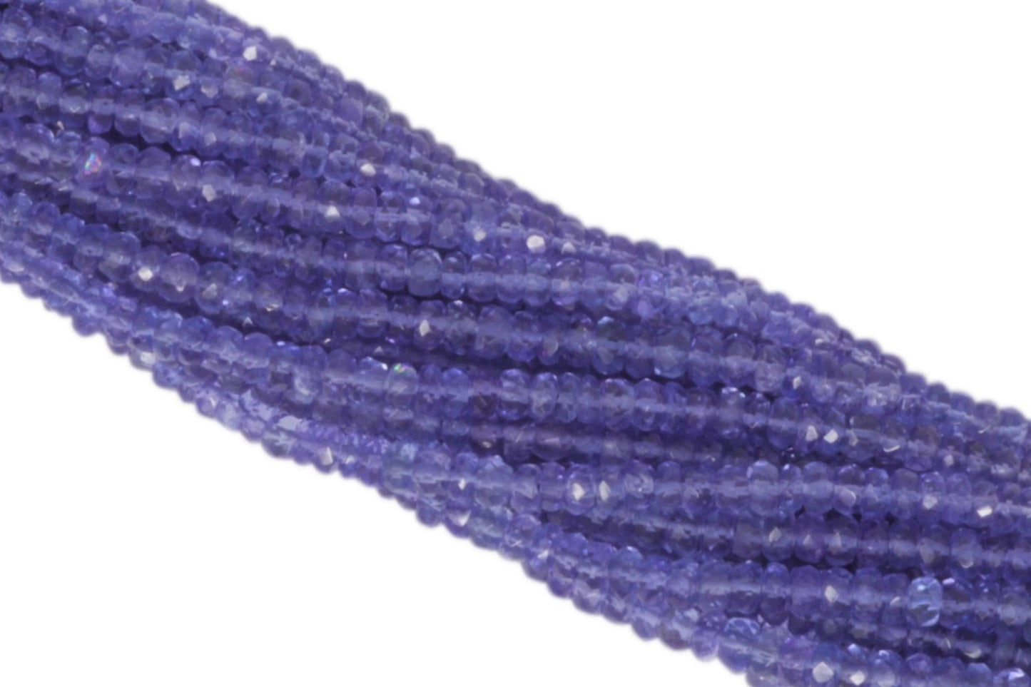 AAA Tanzanite 3mm Faceted Rondelles