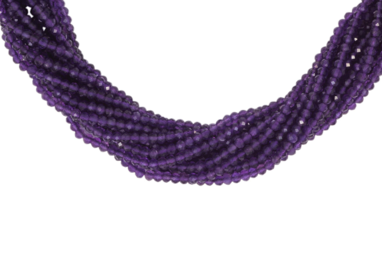 Amethyst 3.5mm Faceted Rondelles