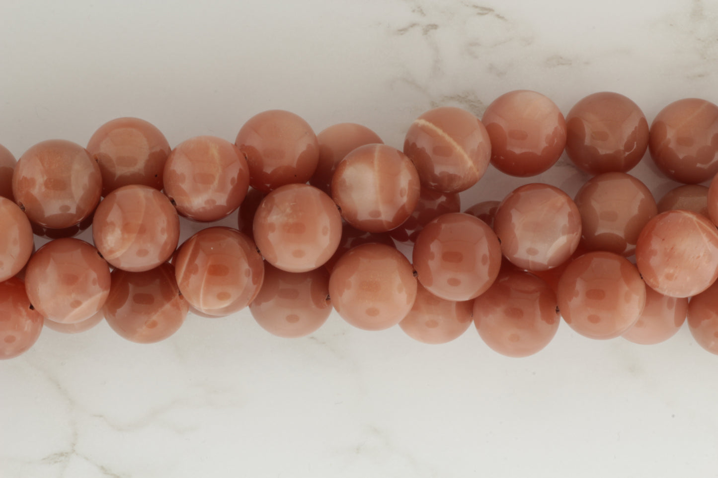 Peach Moonstone 14mm Smooth Rounds