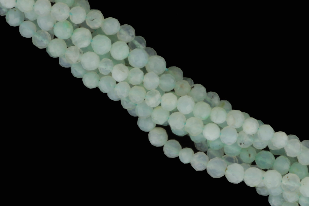 Blue Peruvian Opal 3.5mm Faceted Rounds