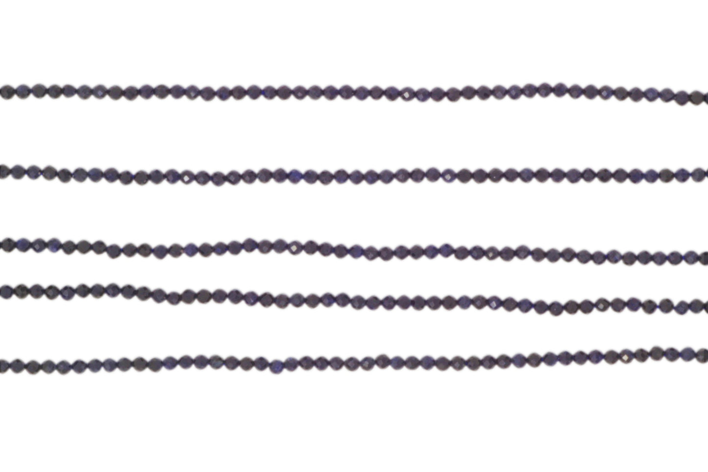 Dark Navy Blue Sapphire 2.5mm Faceted Rounds