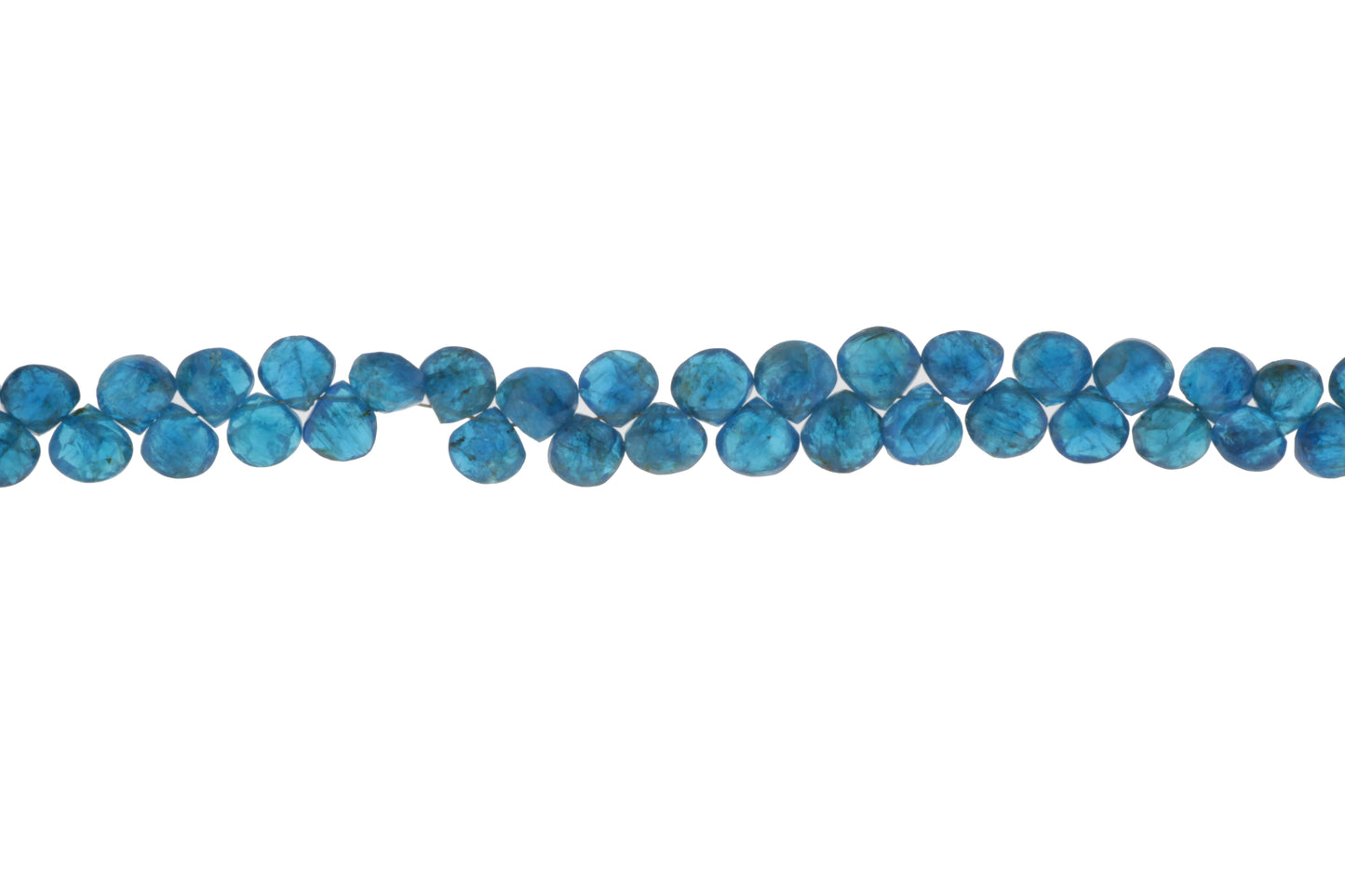 Neon Blue Apatite 7mm Faceted Pear Shaped Briolettes