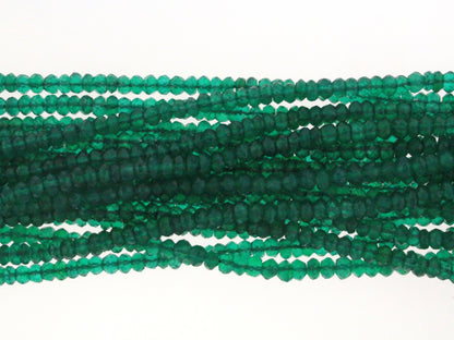 Green Onyx 3mm Faceted Rondelles