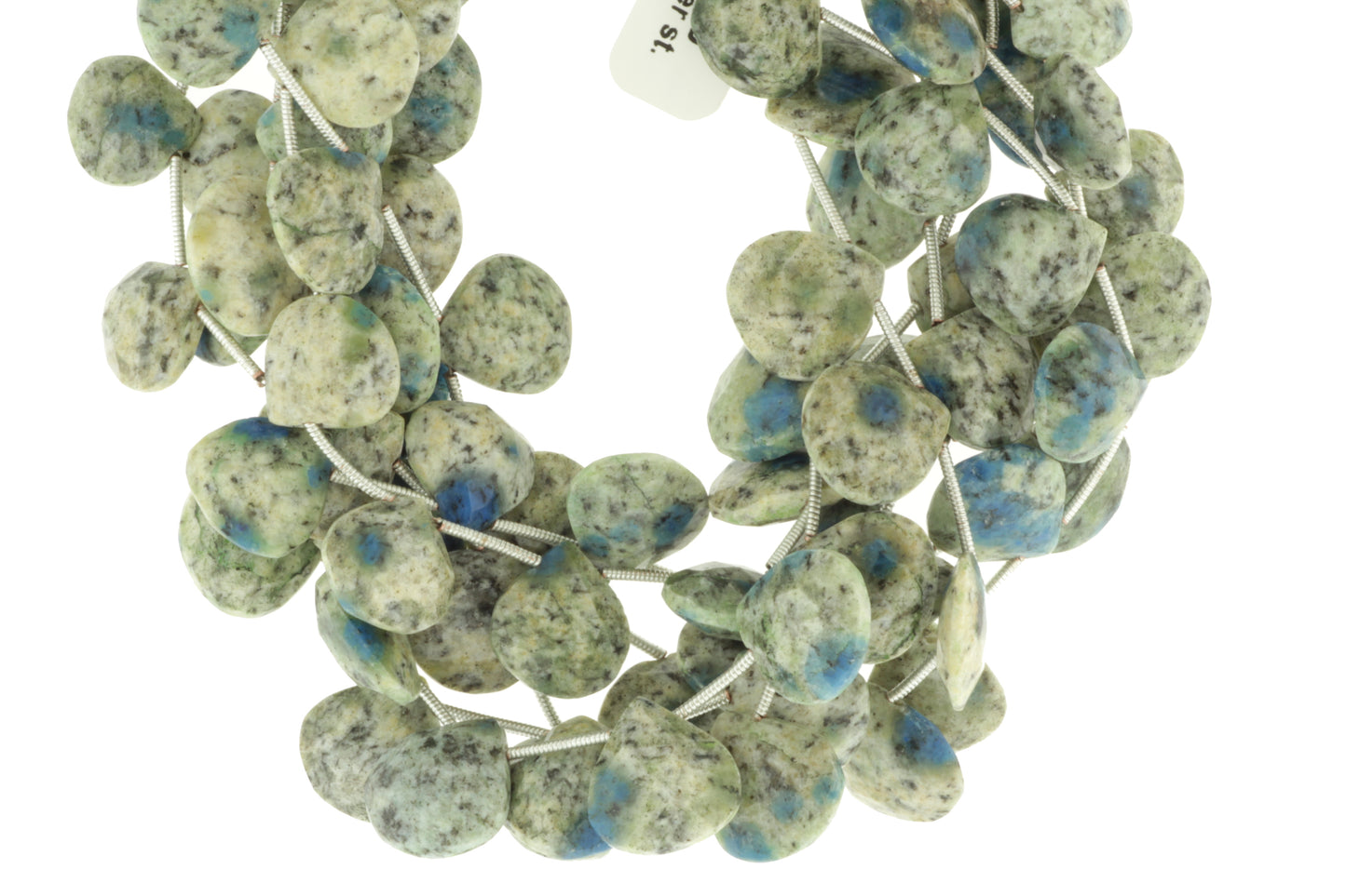 K2 Jasper 12mm Faceted Heart Shaped Briolettes