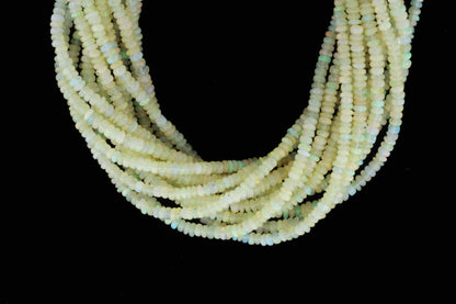 Ethiopian Opal 4mm Smooth Rondelles