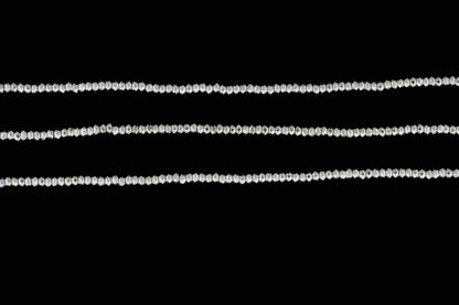 Silver Hematite 3mm Faceted Rondelles