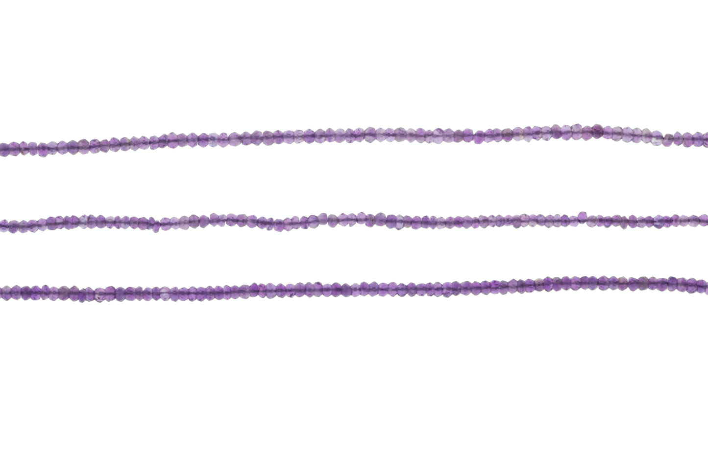 Purple Amethyst 3mm Faceted Rondelles