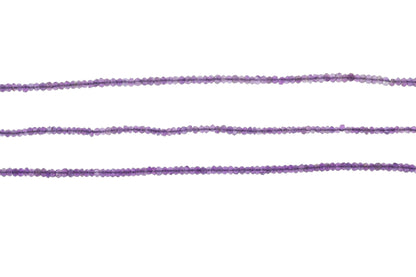 Purple Amethyst 3mm Faceted Rondelles