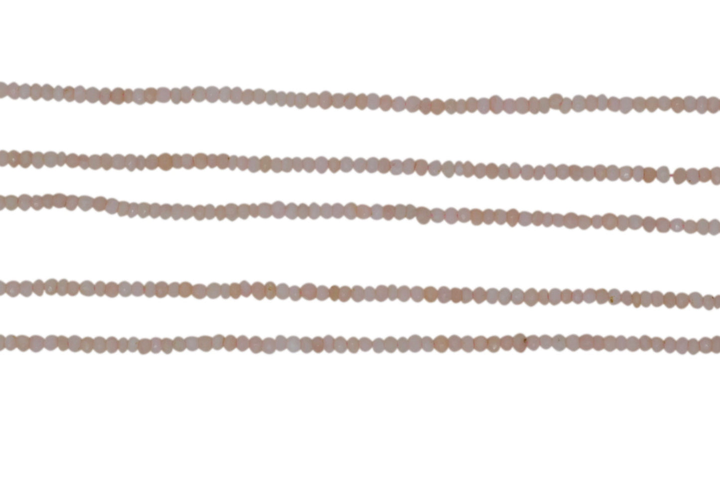 Light Pink Opal 3mm Faceted Rondelles