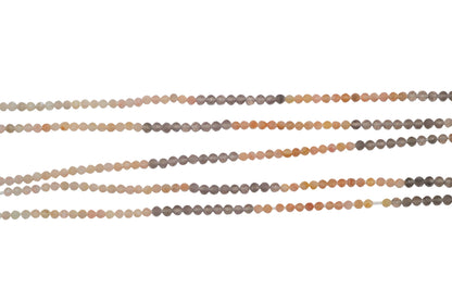 Multi Moonstone 2mm Faceted Rounds