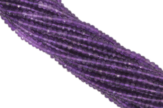 Ombre Amethyst 3.5mm Faceted Rondelles
