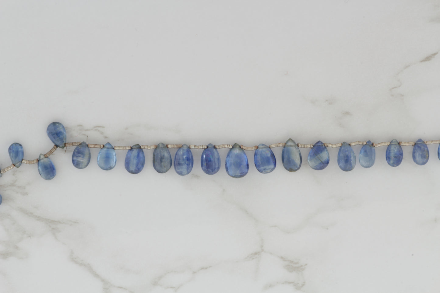 Blue Kyanite 8x6mm Faceted Pear Shaped Briolettes