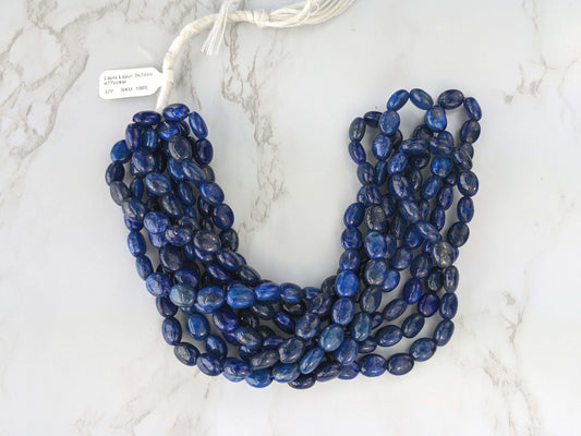 Royal Blue Lapis Lazuli 9x7mm Smooth Ovals