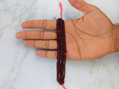 Red Ruby 3mm Smooth Rondelles