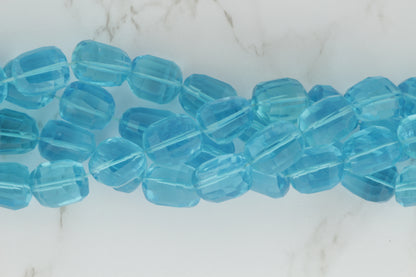 Swiss Blue Hydro Quartz 16x12mm Faceted Nuggets
