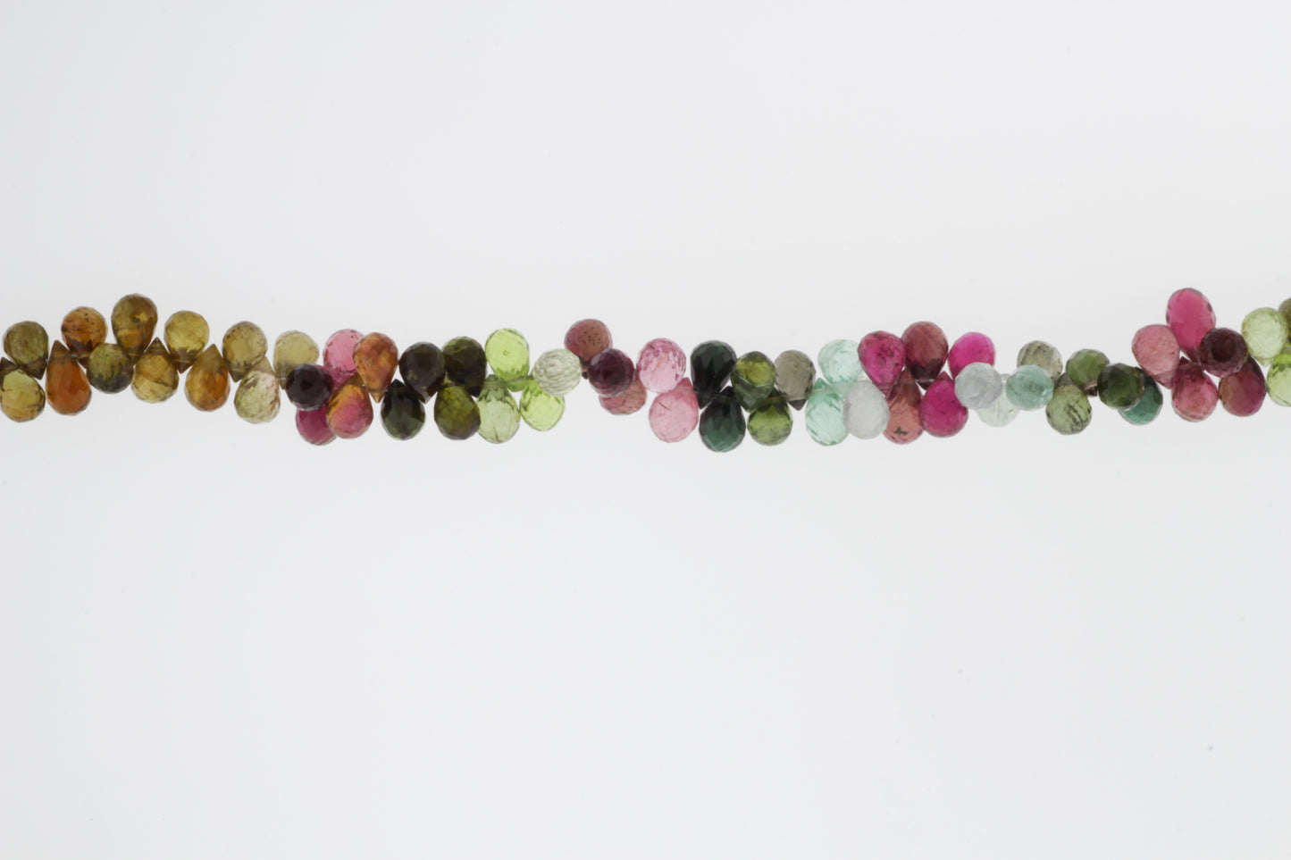 Watermelon Tourmaline 7x5mm Faceted Teardrop Briolettes