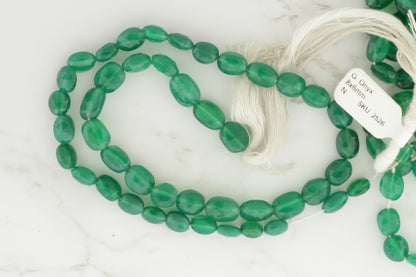 Green Onyx 8x6mm Faceted Ovals
