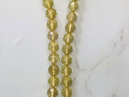 Yellow Lemon Quartz 6mm Faceted Rounds