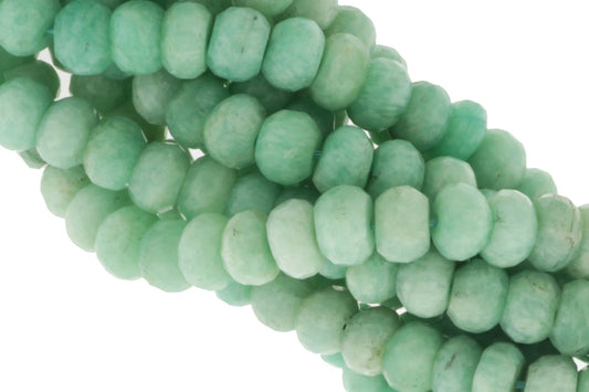 Blue Amazonite 7mm Faceted Rondelles