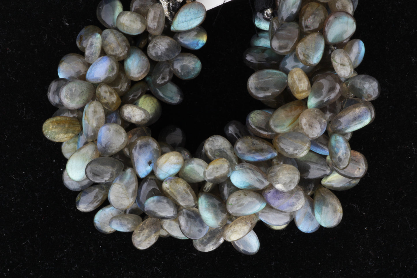 Blue Labradorite 11x7mm Smooth Pear Shaped Briolettes
