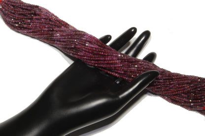 Ombre Ruby 3mm Faceted Rondelles