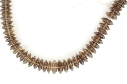 Brown Smoky Quartz 10mm German Cut Faceted Rondelles