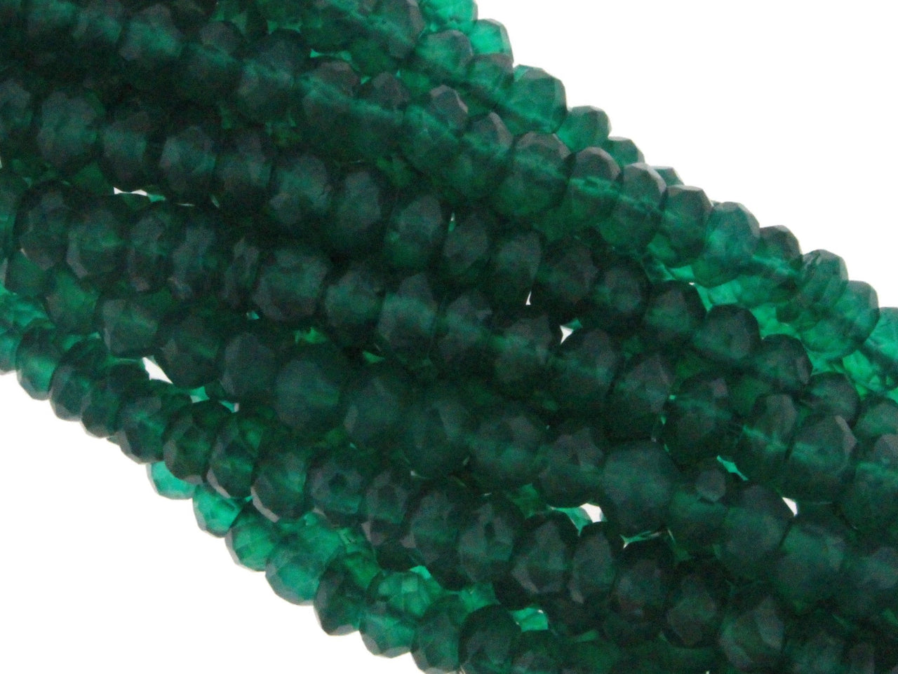 Green Onyx 3mm Faceted Rondelles